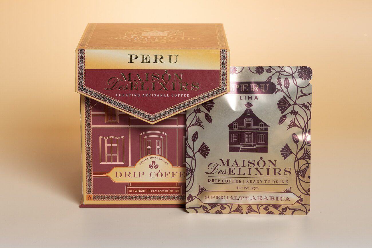 Maison Des Élixirs Peru drip box with single-serve sachet